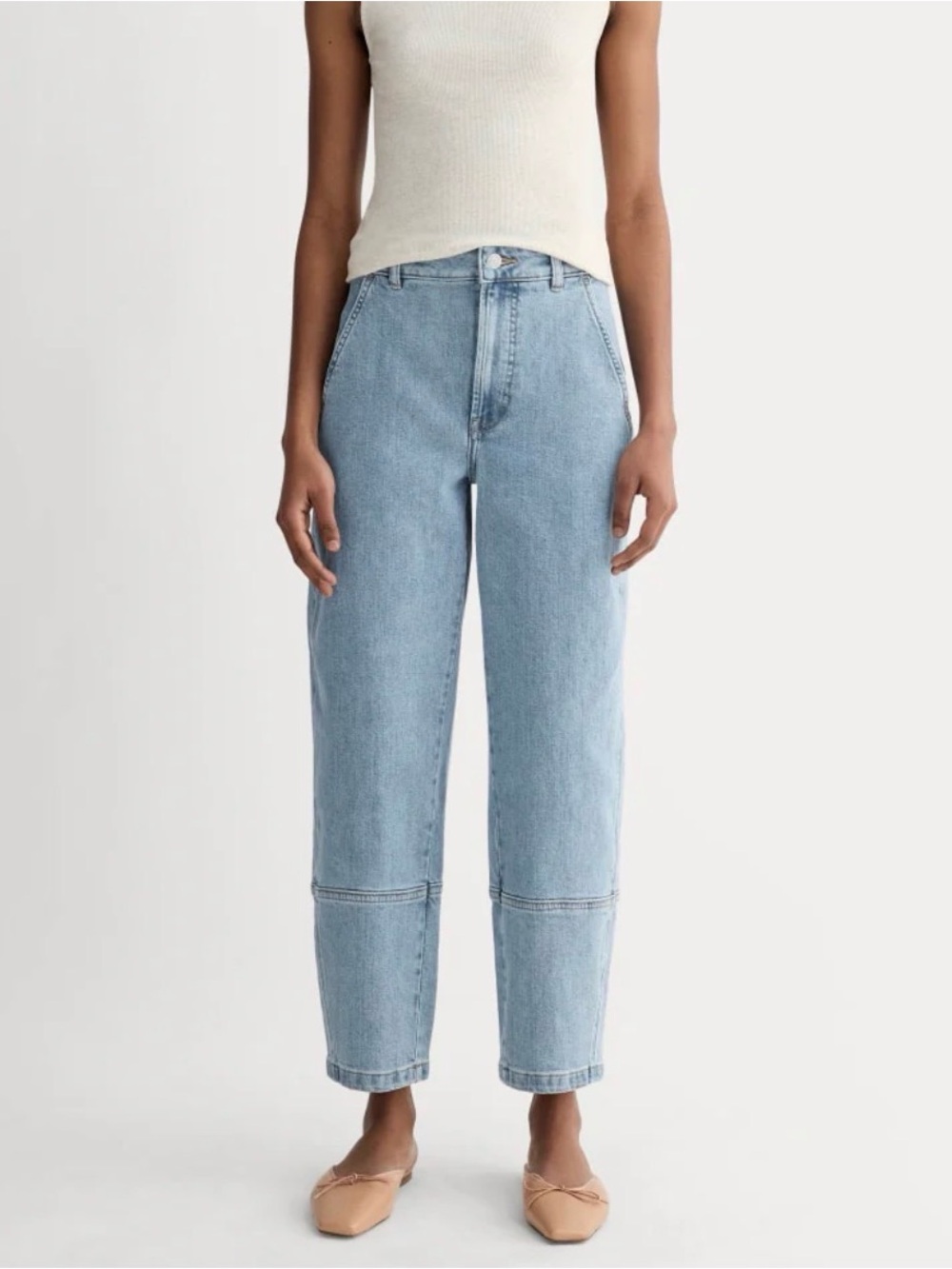 Everlane Utility Barrel Jean in Light Indigo